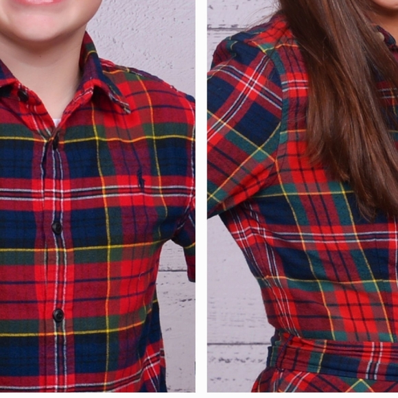 Polo Ralph Lauren Girls' Plaid Flannel Dress - Picture 6 of 6
